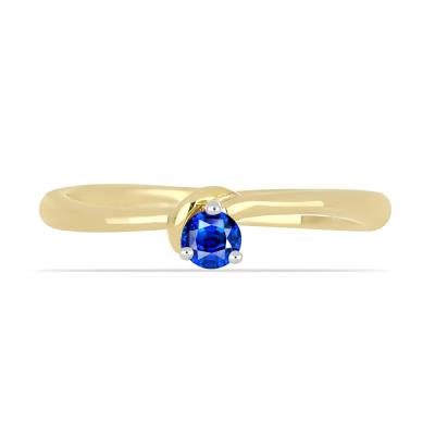 BUY 14K GOLD NATURAL BLUE SAPPHIRE GEMSTONE SINGLE STONE RING